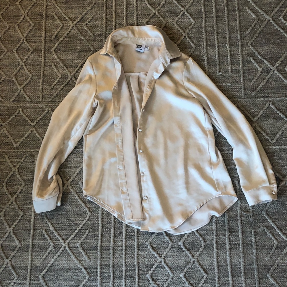 Silk oversized button up from Princess Polly